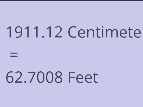 1911.12 CM TO FEET