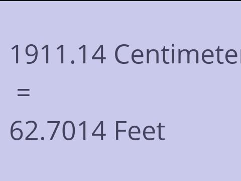 1911.14 CM TO FEET