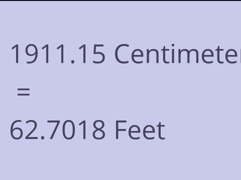 1911.15 CM TO FEET