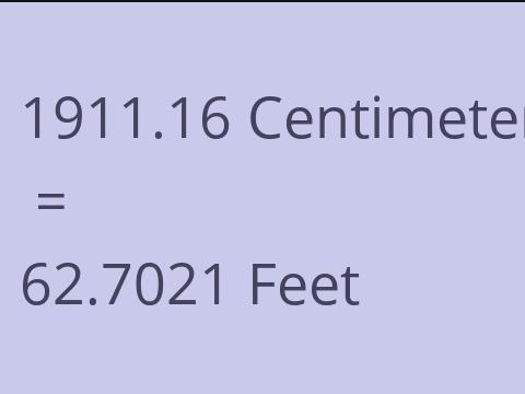 1911.16 CM TO FEET