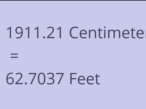 1911.21 CM TO FEET