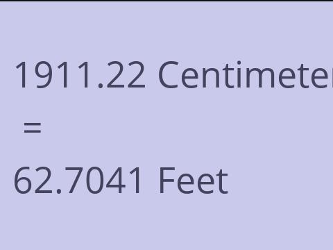 1911.22 CM TO FEET