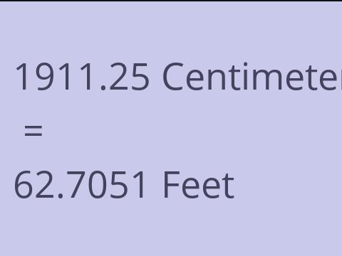 1911.25 CM TO FEET