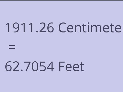 1911.26 CM TO FEET