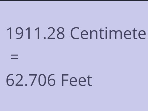 1911.28 CM TO FEET