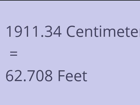 1911.34 CM TO FEET