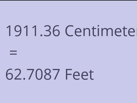 1911.36 CM TO FEET