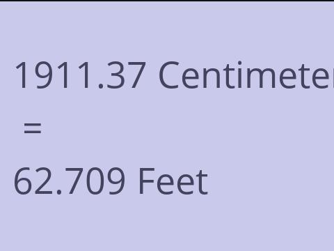 1911.37 CM TO FEET