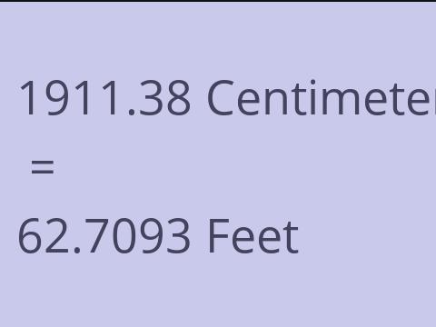 1911.38 CM TO FEET