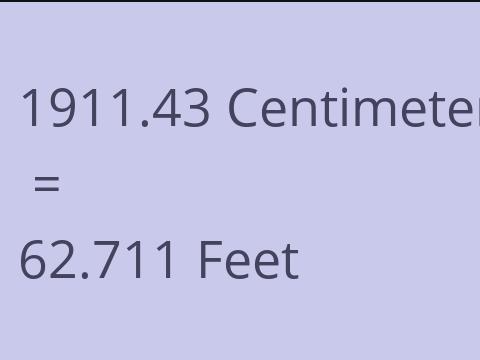 1911.43 CM TO FEET