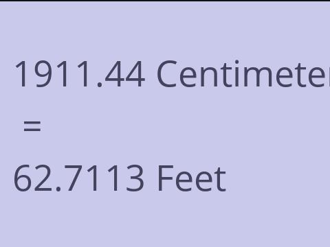 1911.44 CM TO FEET