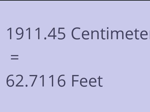 1911.45 CM TO FEET