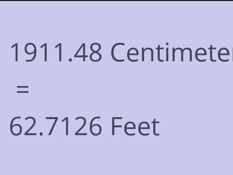 1911.48 CM TO FEET