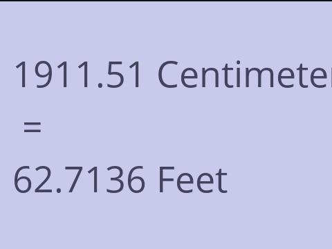 1911.51 CM TO FEET