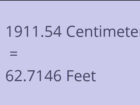 1911.54 CM TO FEET