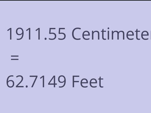 1911.55 CM TO FEET