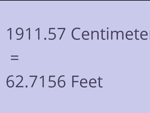 1911.57 CM TO FEET