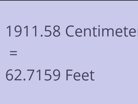 1911.58 CM TO FEET