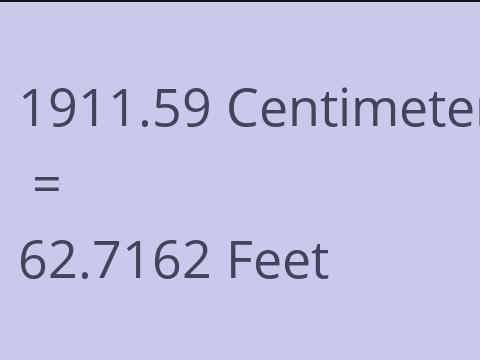 1911.59 CM TO FEET