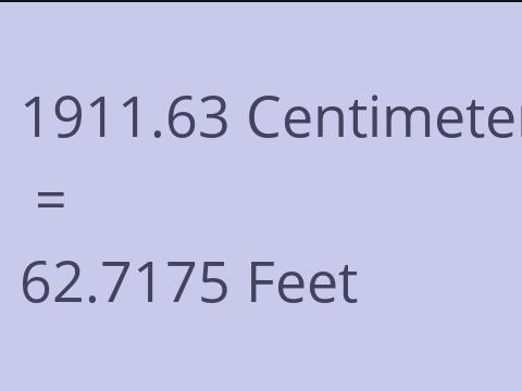 1911.63 CM TO FEET