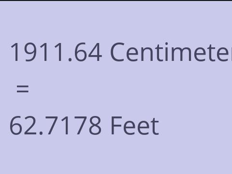 1911.64 CM TO FEET