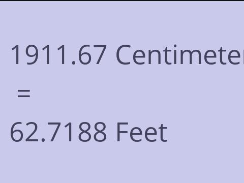 1911.67 CM TO FEET