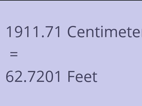 1911.71 CM TO FEET