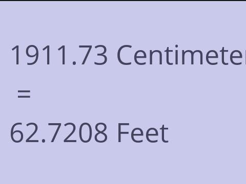 1911.73 CM TO FEET