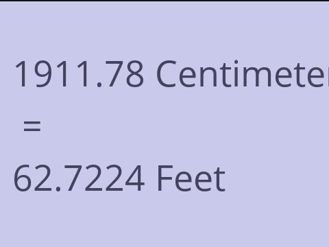 1911.78 CM TO FEET