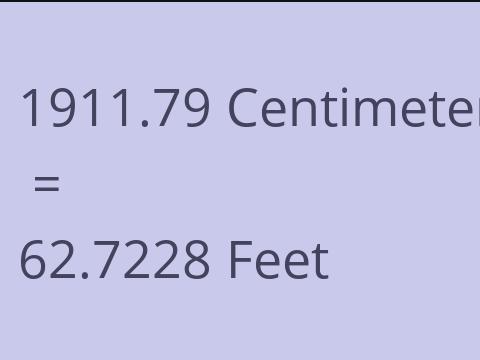 1911.79 CM TO FEET