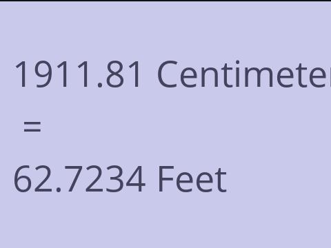 1911.81 CM TO FEET