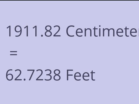 1911.82 CM TO FEET