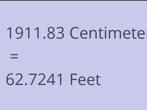 1911.83 CM TO FEET