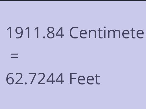 1911.84 CM TO FEET