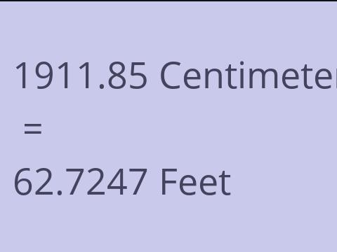 1911.85 CM TO FEET