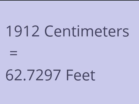 1912 CM TO FEET