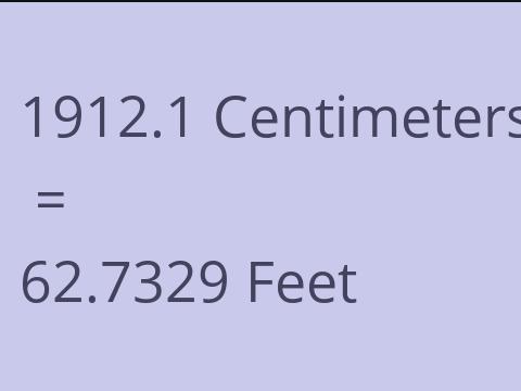 1912.1 CM TO FEET