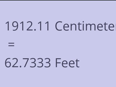 1912.11 CM TO FEET