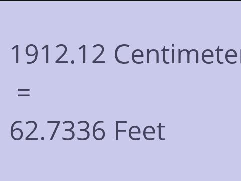 1912.12 CM TO FEET