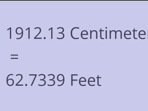 1912.13 CM TO FEET