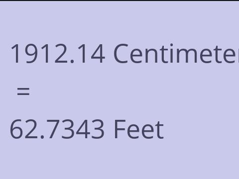 1912.14 CM TO FEET