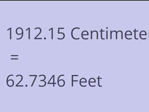 1912.15 CM TO FEET