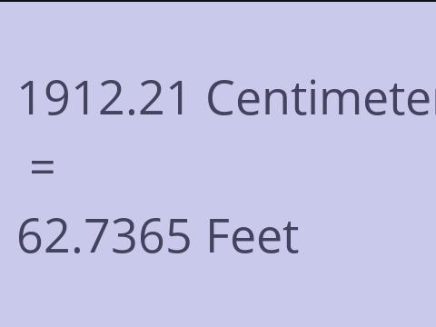 1912.21 CM TO FEET