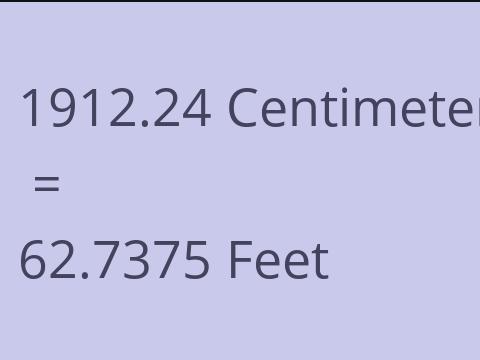 1912.24 CM TO FEET