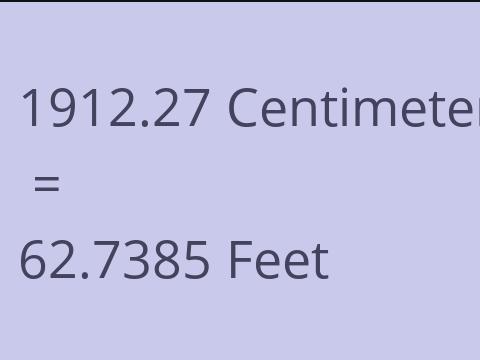 1912.27 CM TO FEET