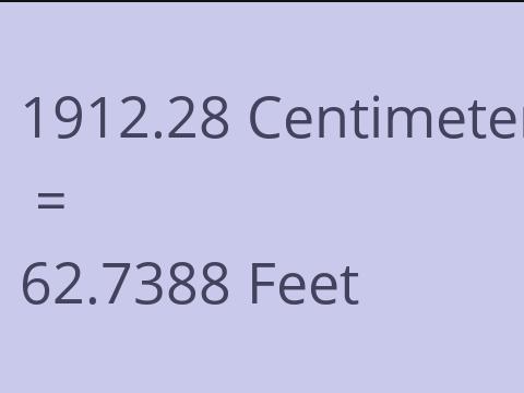 1912.28 CM TO FEET