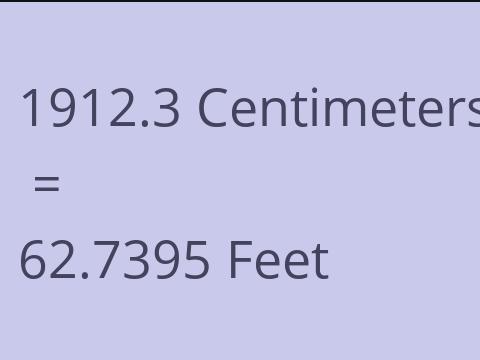 1912.3 CM TO FEET