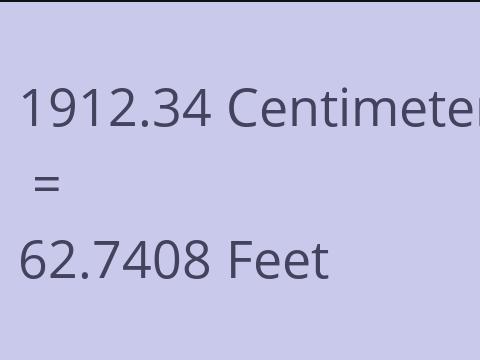 1912.34 CM TO FEET