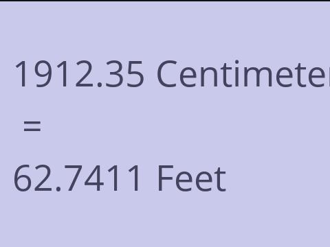 1912.35 CM TO FEET