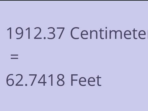 1912.37 CM TO FEET